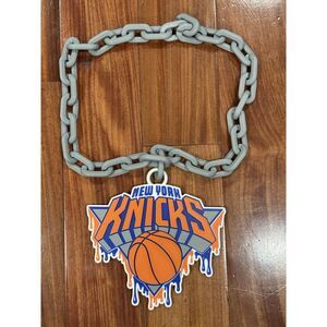 New York Knicks NBA Basketball Logo Fan Necklace Hype Chain Pendant - Gray